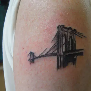 Brooklyn Bridge Arm Tattoo