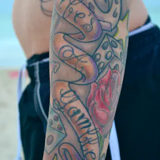 Ed Gamble Arm Tattoo
