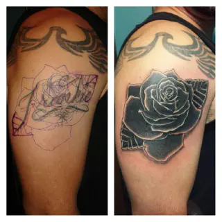 Große Arm Tattoo Cover Ups