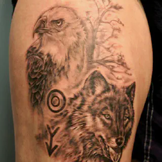 Wolf für Arm Tattoo